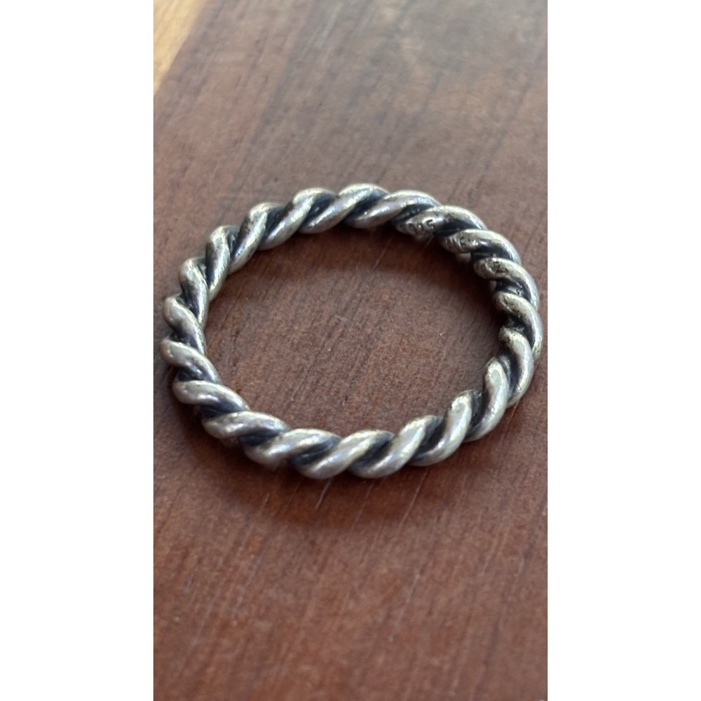 Genuine Pandora 925 Sterling Silver Twist Ring Size 7.25